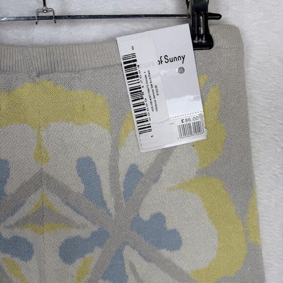 NWT House of Sunny Hibiscus Aarons Knit Floral Pants Yellow Blue Vol 18 Size 4 - Picture 5 of 14